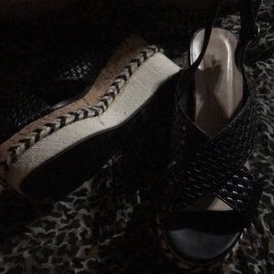 Comfortable Black Wedges